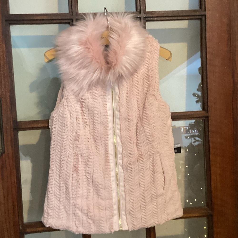 Marc New York Light Pink Faux Fur Kids Vest